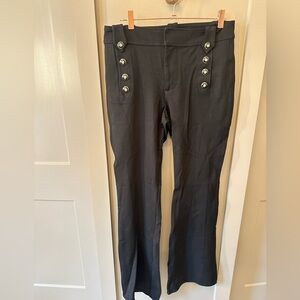 Hale Bob Black Pants with Button Accent